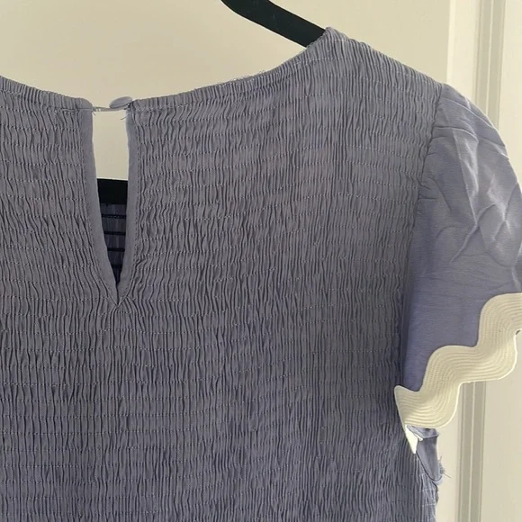 ZESICA Women's Summer Flutter Short Sleeve Smocked Maxi Dress - Picture 9 of 13